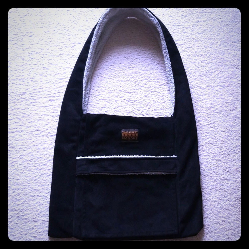 Vine Street Market Vegan Suede Messenger B…
